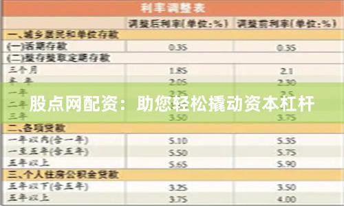 股点网配资：助您轻松撬动资本杠杆